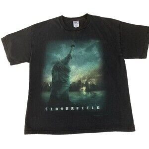 CLOVERFIELD Cloverfield Print T-shirt Movie DELTA Tag black Size L USA Y2K